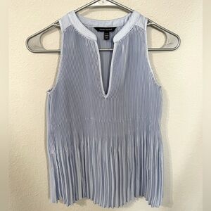 BANANA REPUBLIC Light Blue Pleated Top